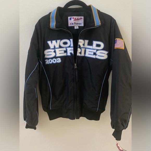 Majestic Jackets & Blazers - Vintage Majestic 2003 World Series MLB Jacket Marlins/Yankees